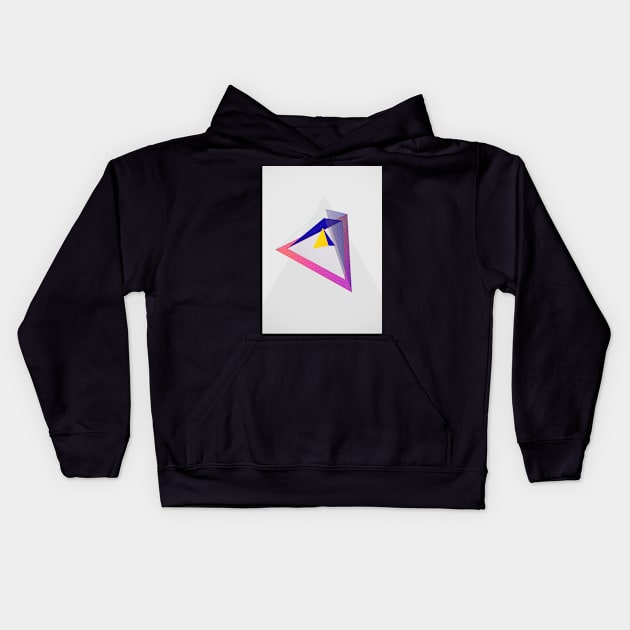 Pyramid Color Hoch Kids Hoodie by EviRadauscher